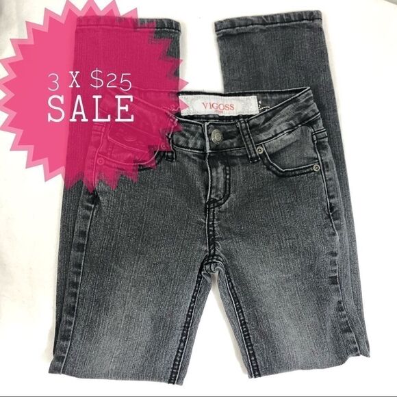 3/$25 VIGOSS SEQUINED SKINNY JEANS GRAY SIZE 7 - Picture 1 of 10